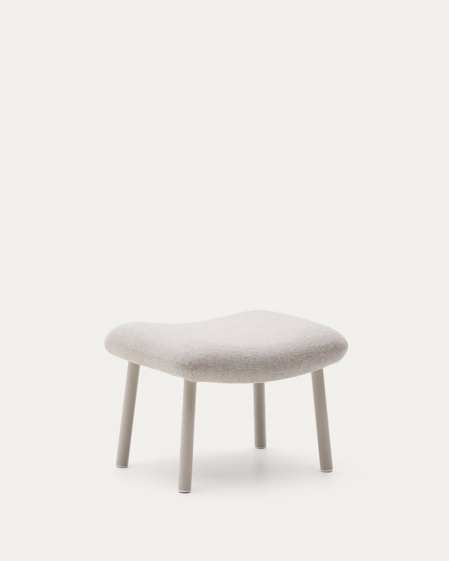 Inari footrest in beige and steel with beige painted finish 60 x 50cm FSC Mix Credit