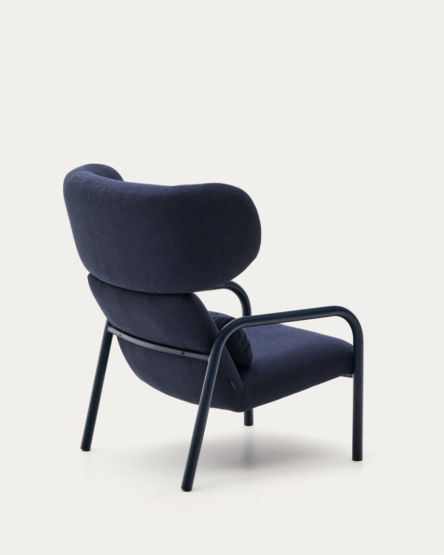 Inari armchair in blue with blue painted steel finish FSC Mix Credit