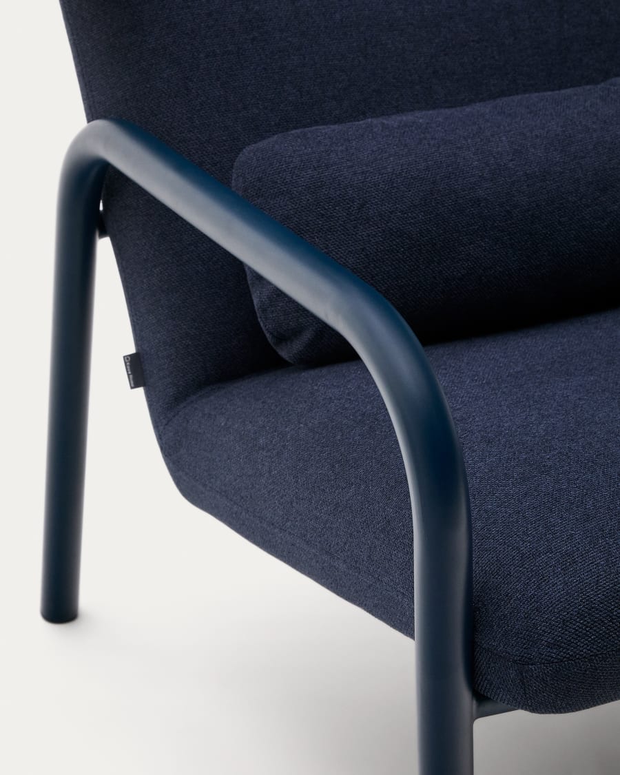 Inari armchair in blue with blue painted steel finish FSC Mix Credit
