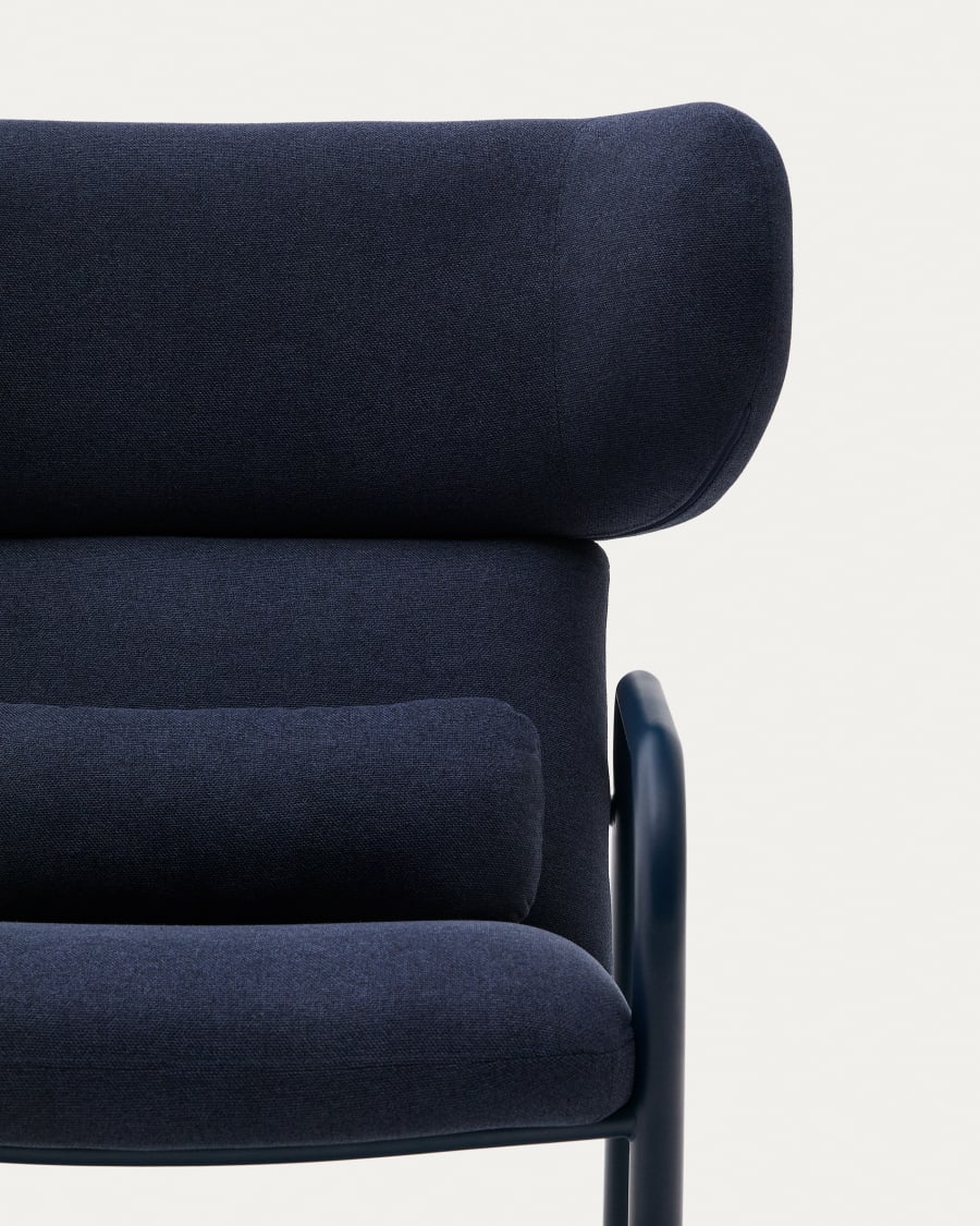 Inari armchair in blue with blue painted steel finish FSC Mix Credit