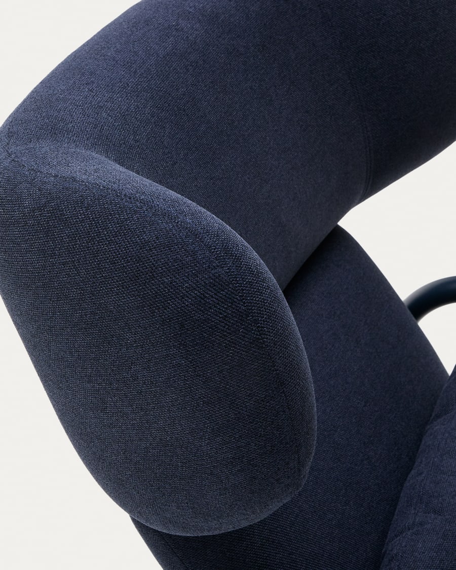 Inari armchair in blue with blue painted steel finish FSC Mix Credit