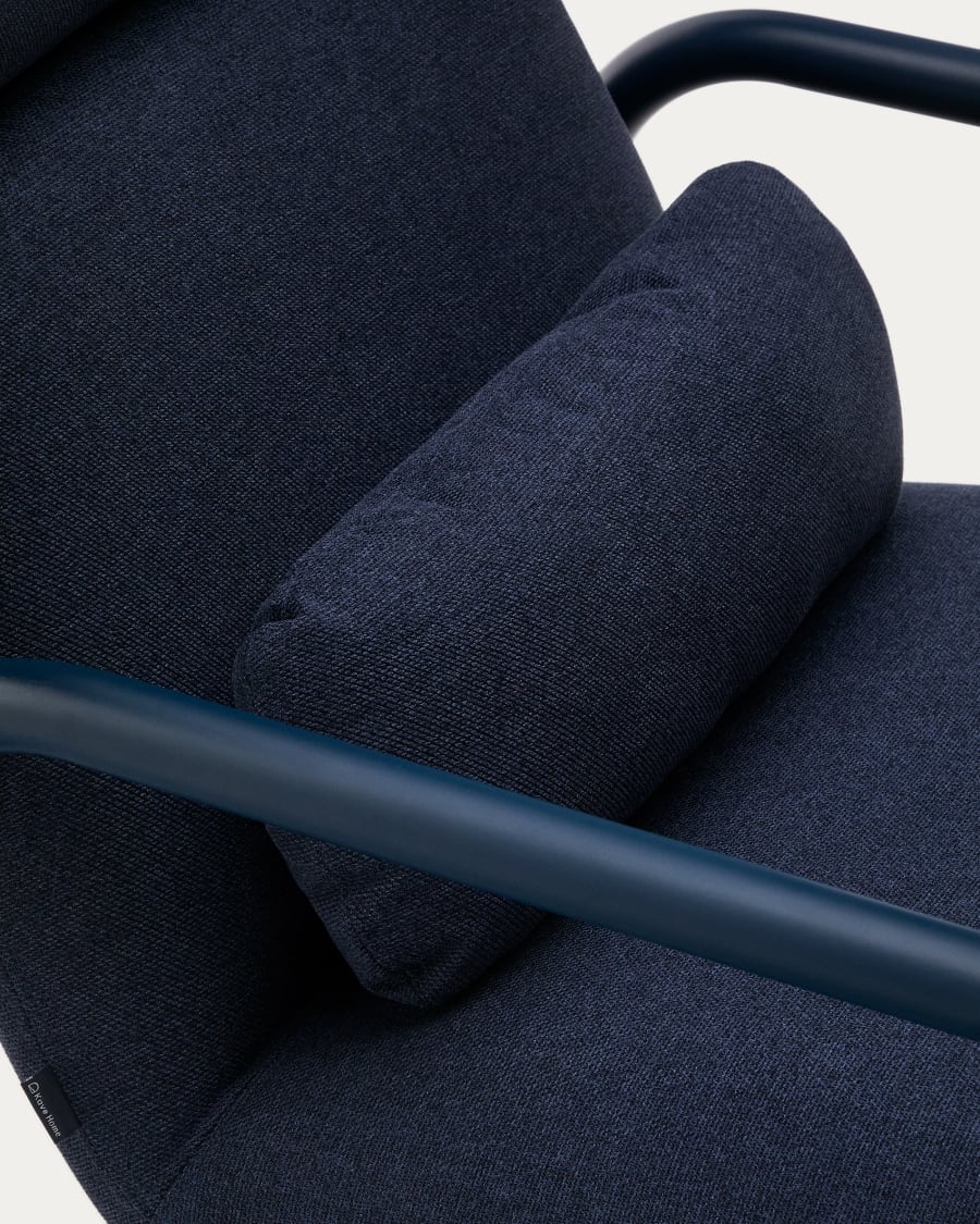 Inari armchair in blue with blue painted steel finish FSC Mix Credit