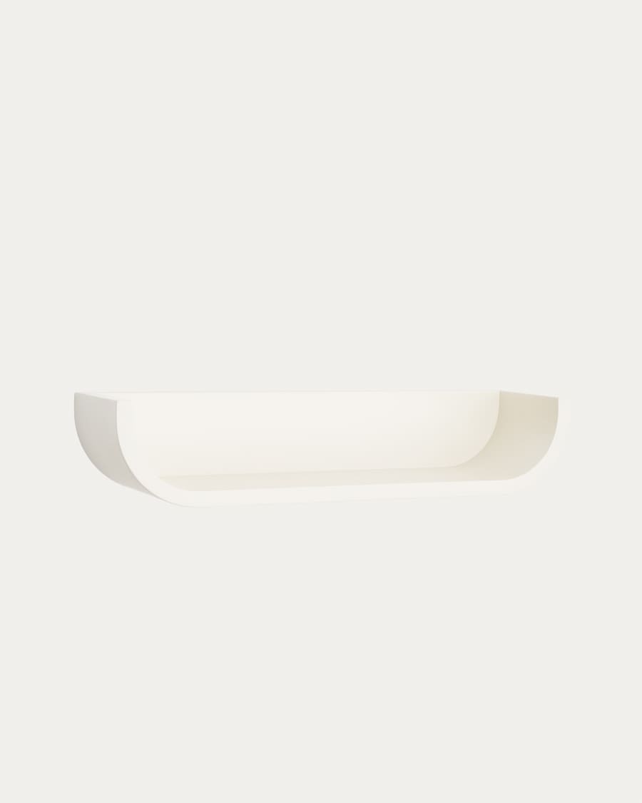 Salaya shelf in lacquered beige ash laminated plywood 60 x 12 cm