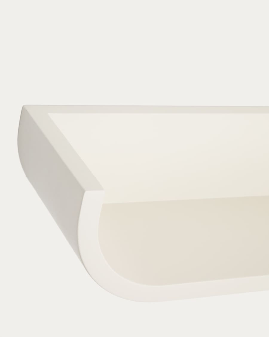 Salaya shelf in lacquered beige ash laminated plywood 60 x 12 cm