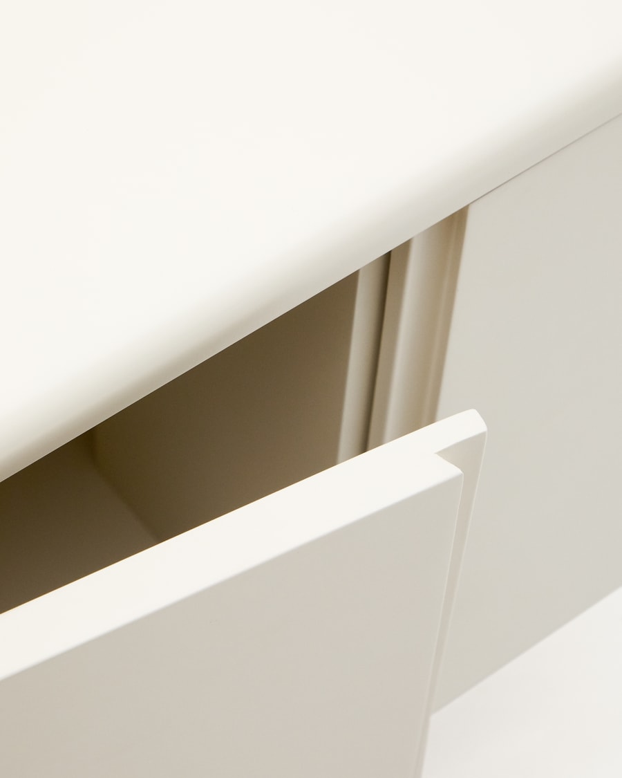 Salaya bathroom furniture in lacquered beige ash laminated plywood 90 x 45 cm
