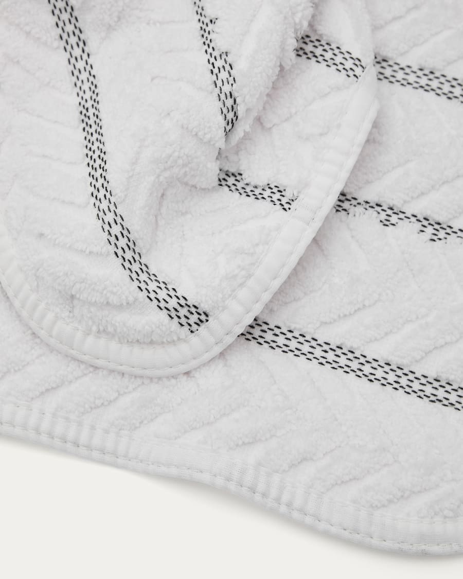 Waschhandschuh Rune 100% Baumwolle Jacquard Weiß 30 x 50 cm