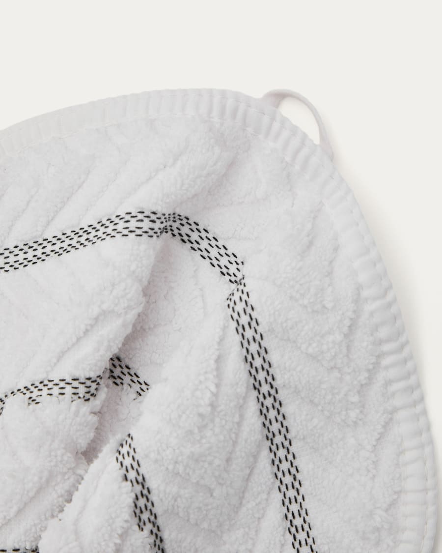 Waschhandschuh Rune 100% Baumwolle Jacquard Weiß 30 x 50 cm