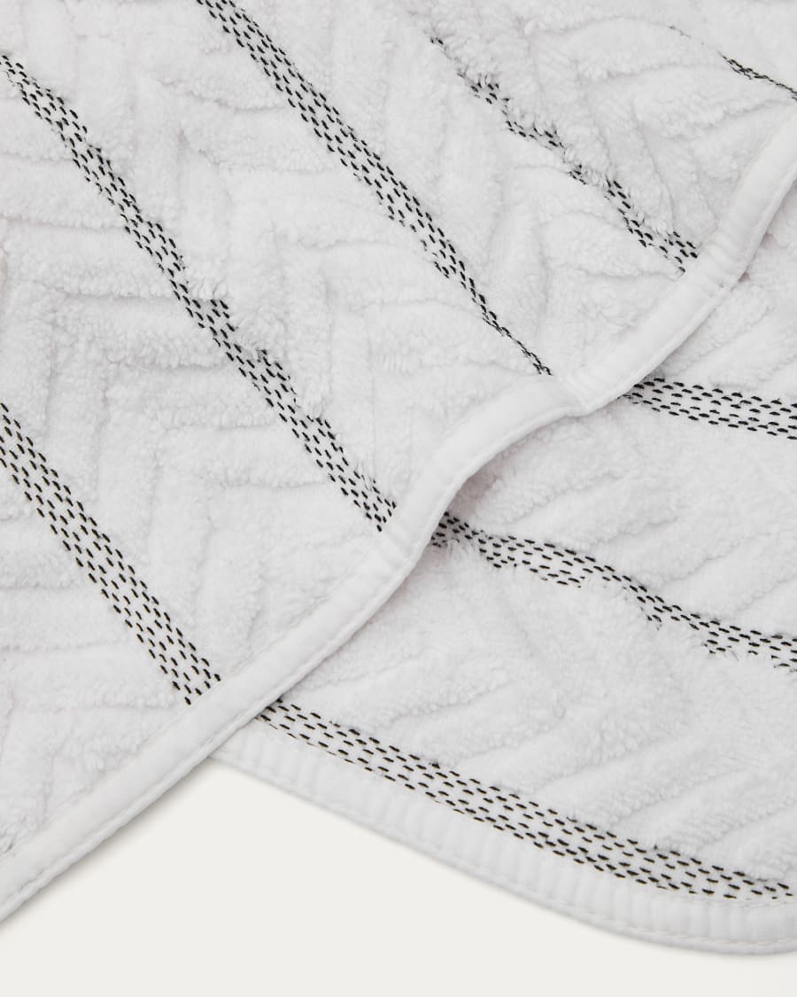 Rune bath towel 100% cotton jacquard white 70 x 140 cm
