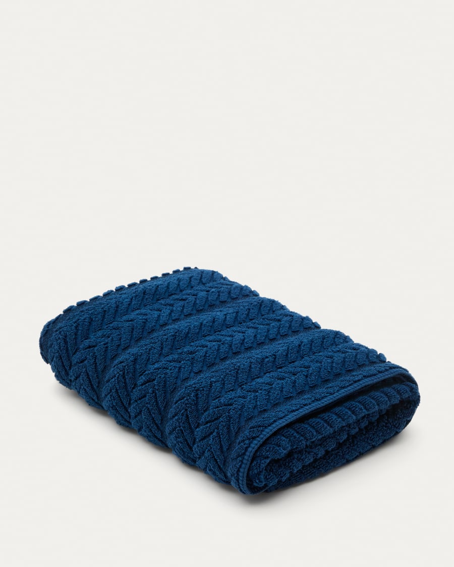 Badetuch Rune 100% Baumwolle Jacquard Blau 70 x 140 cm