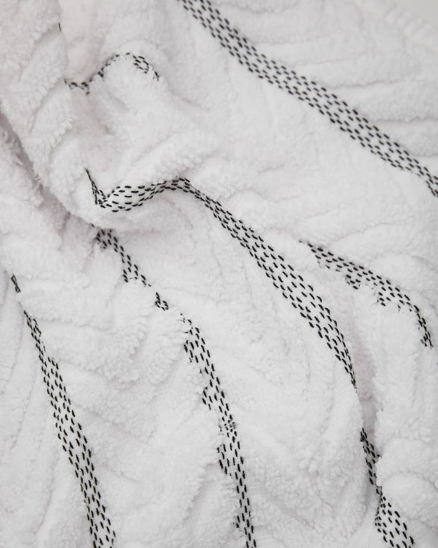 Waschhandschuh Rune 100% Baumwolle Jacquard Weiß 30 x 50 cm