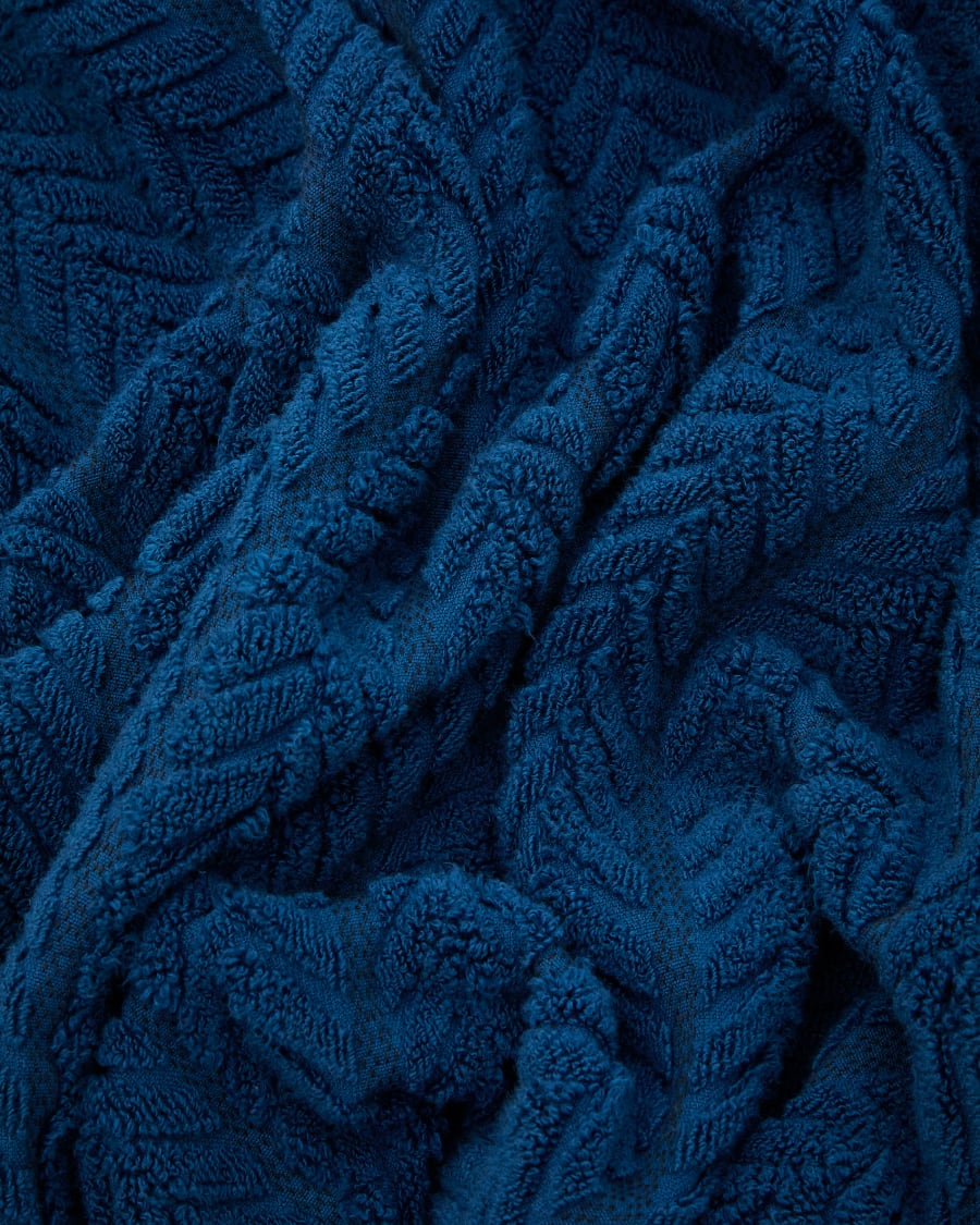 Badetuch Rune 100% Baumwolle Jacquard Blau 70 x 140 cm