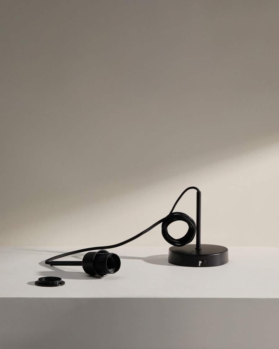 Deckenlampenfassung für Lampe Fulvia aus Metall schwarz 150 cm
