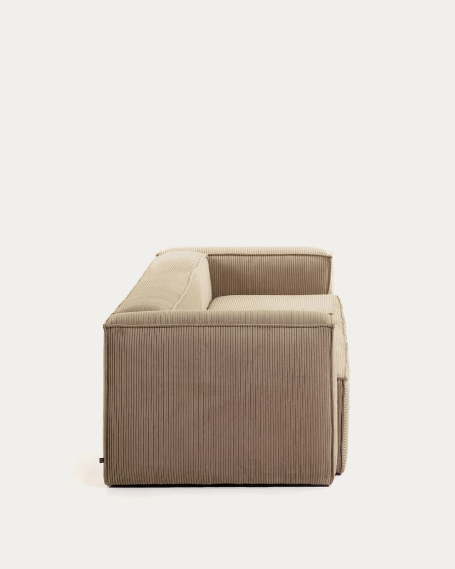 Blok 2-seater sofa thick taupe corduroy 210 cm