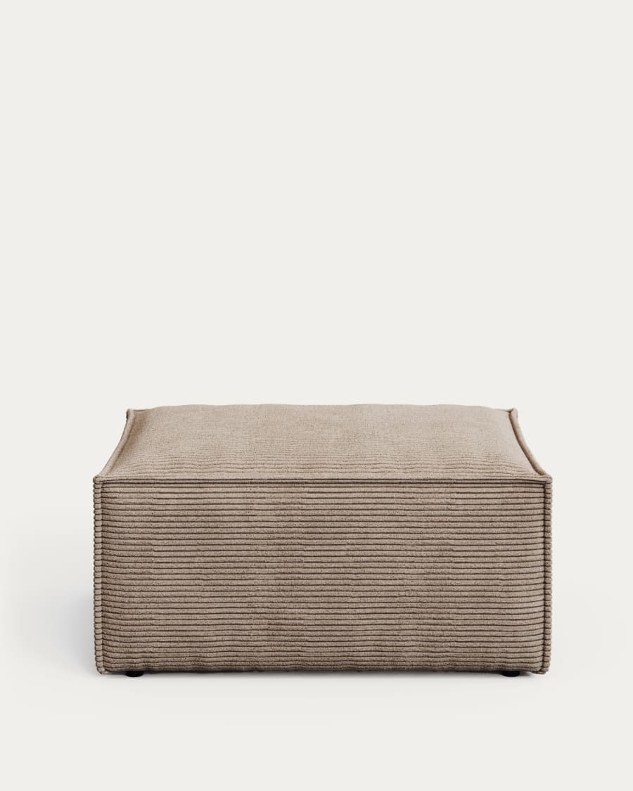 Blok footrest thick taupe corduroy 90 x 70 cm
