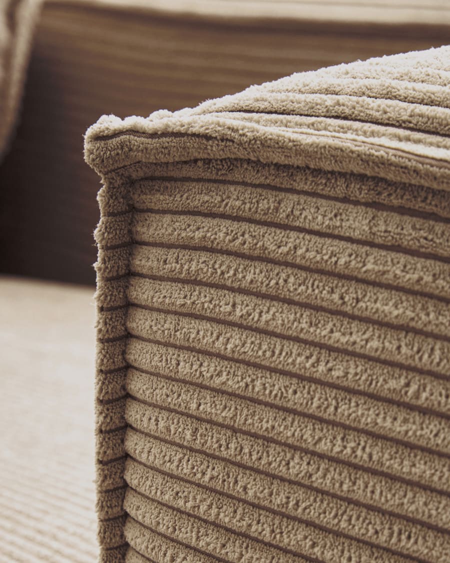 Blok 2-seater sofa thick taupe corduroy 210 cm