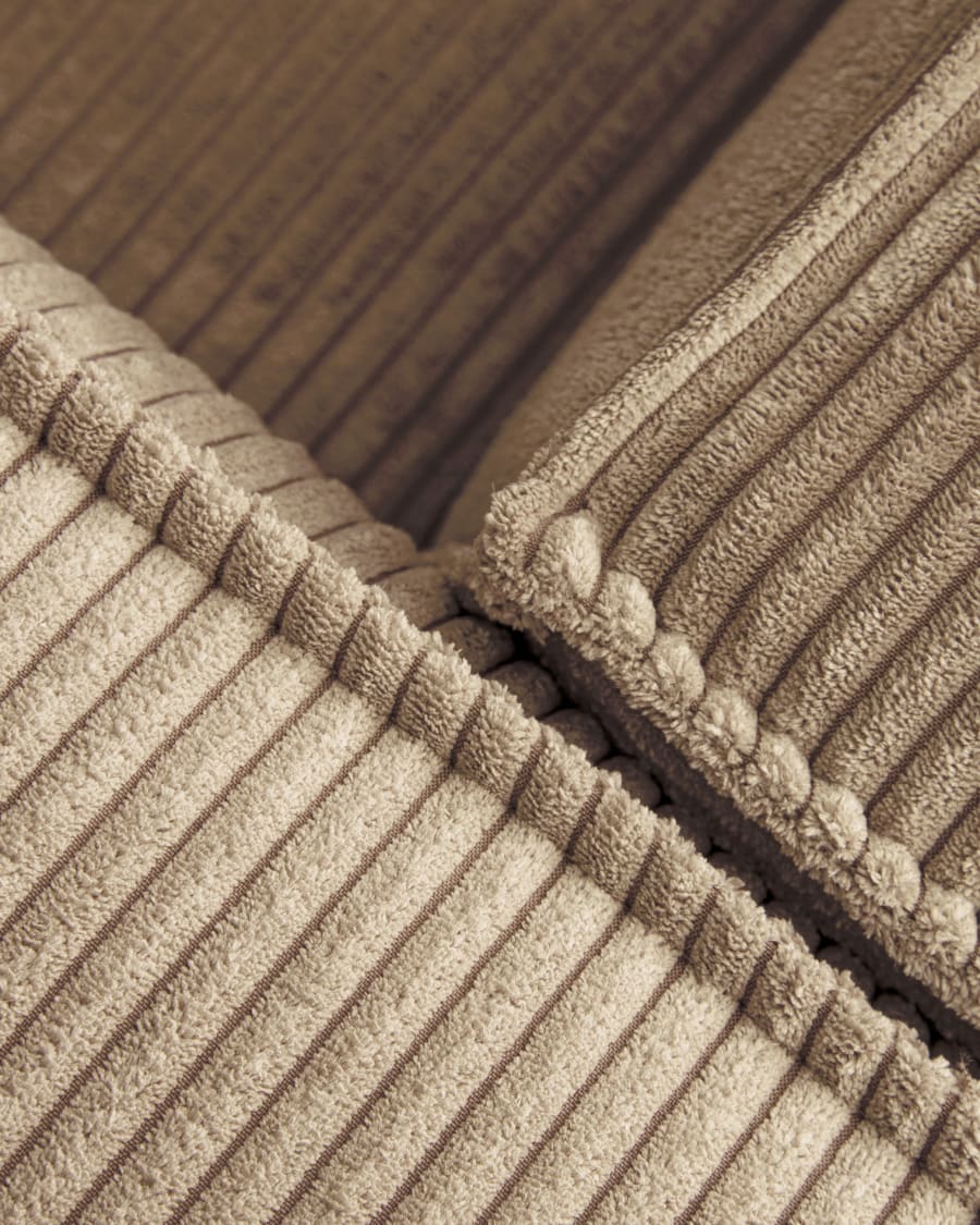 Blok 2-seater sofa thick taupe corduroy 210 cm