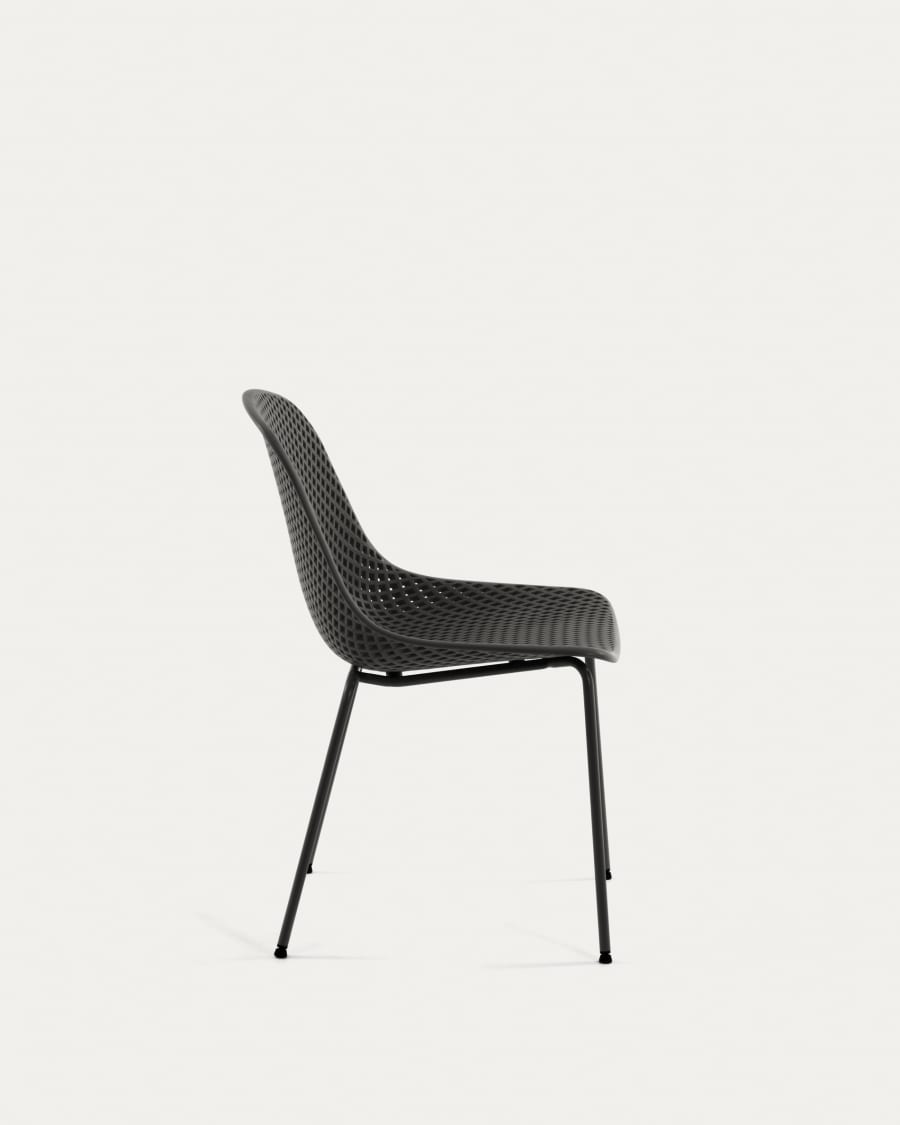 Quinby outdoor dining chair in grey