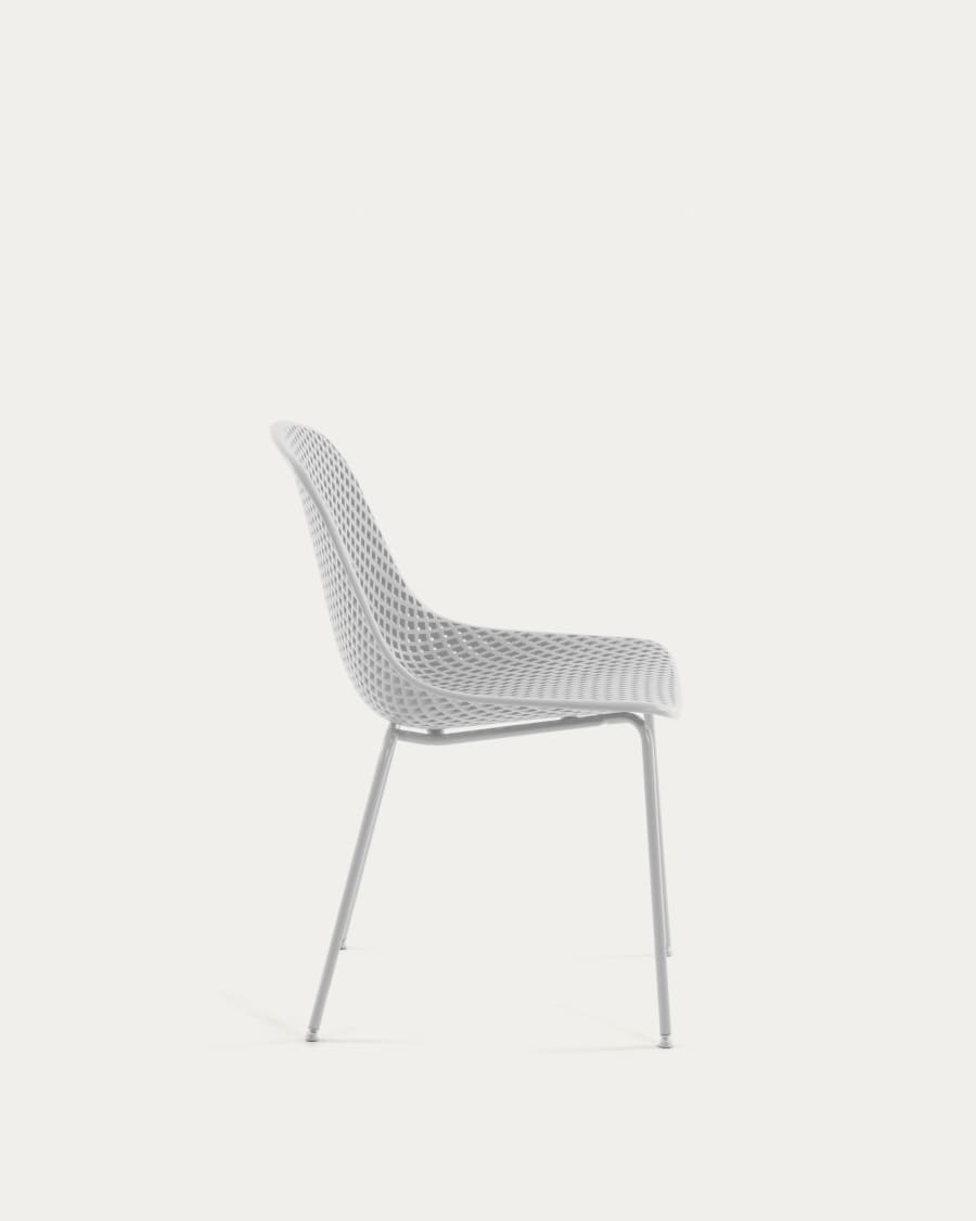 Quinby outdoor dining chair in white