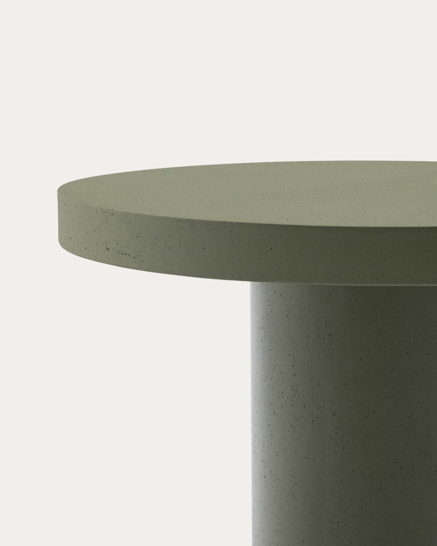 Aiguablava green cement round table Ø90cm