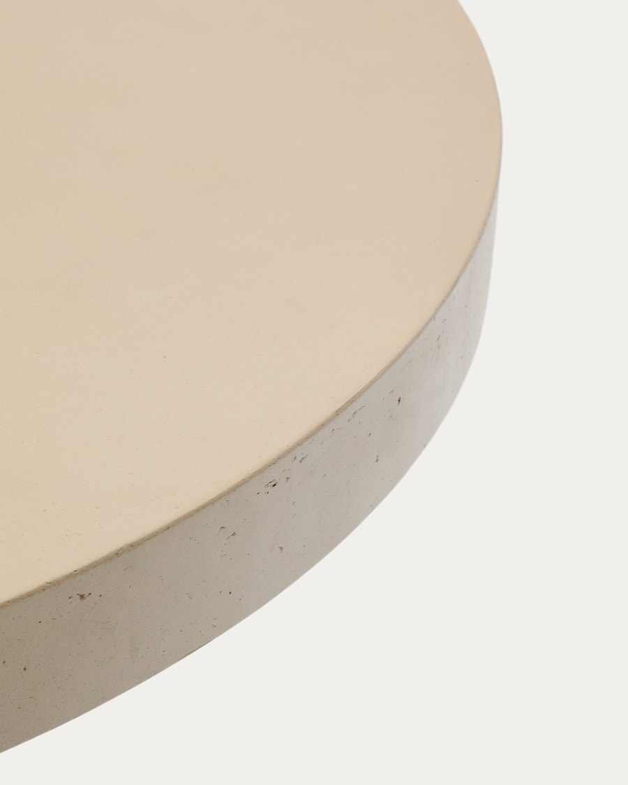 Aiguablava beige cement round table Ø90cm
