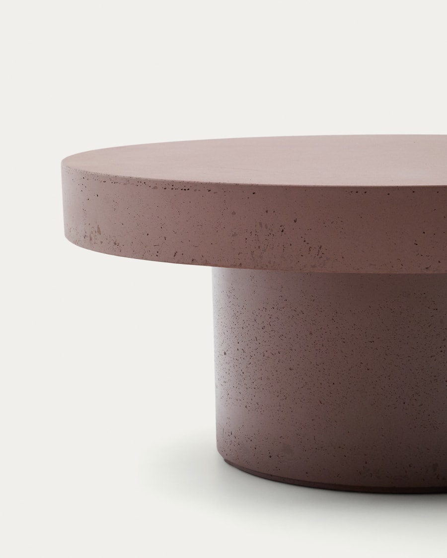Aiguablava terracotta cement coffee table Ø90cm