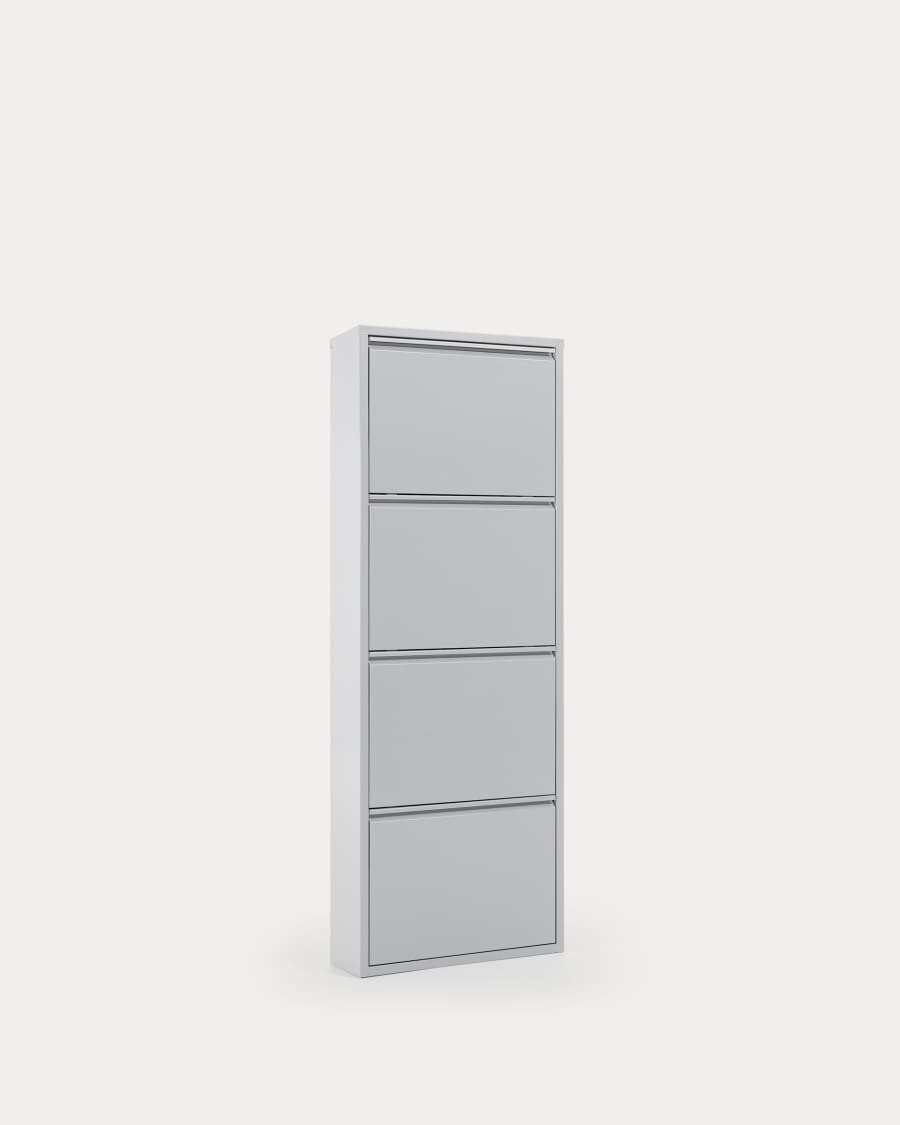 Shoe rack Ode 50 x 136 cm 4 doors metal grey