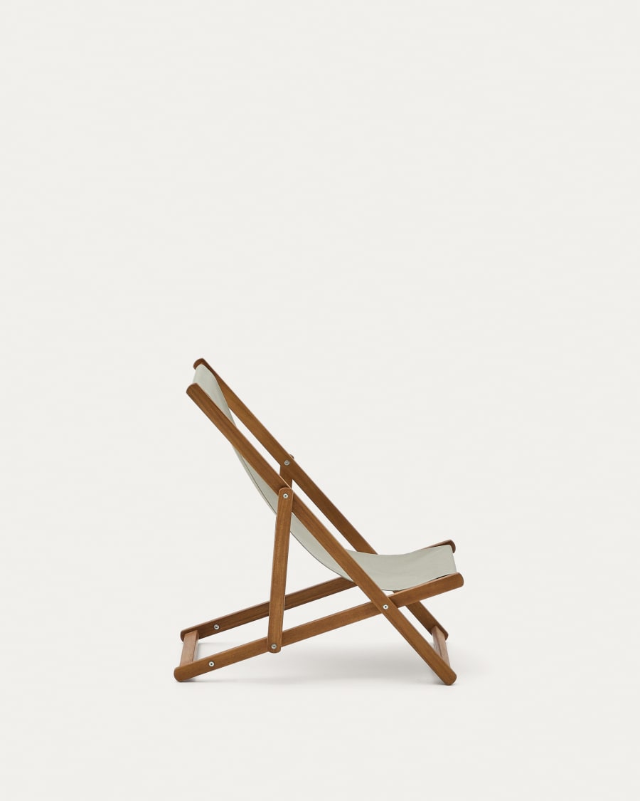 Transat d’extérieur pour enfant pliant Adredna vert en bois d’acacia FSC 100 %
