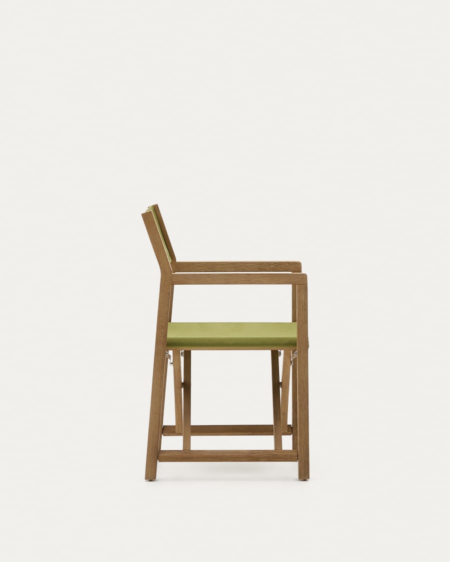 Chaise pliable d’extérieur Vilara verte en bois d’acacia FSC 100%