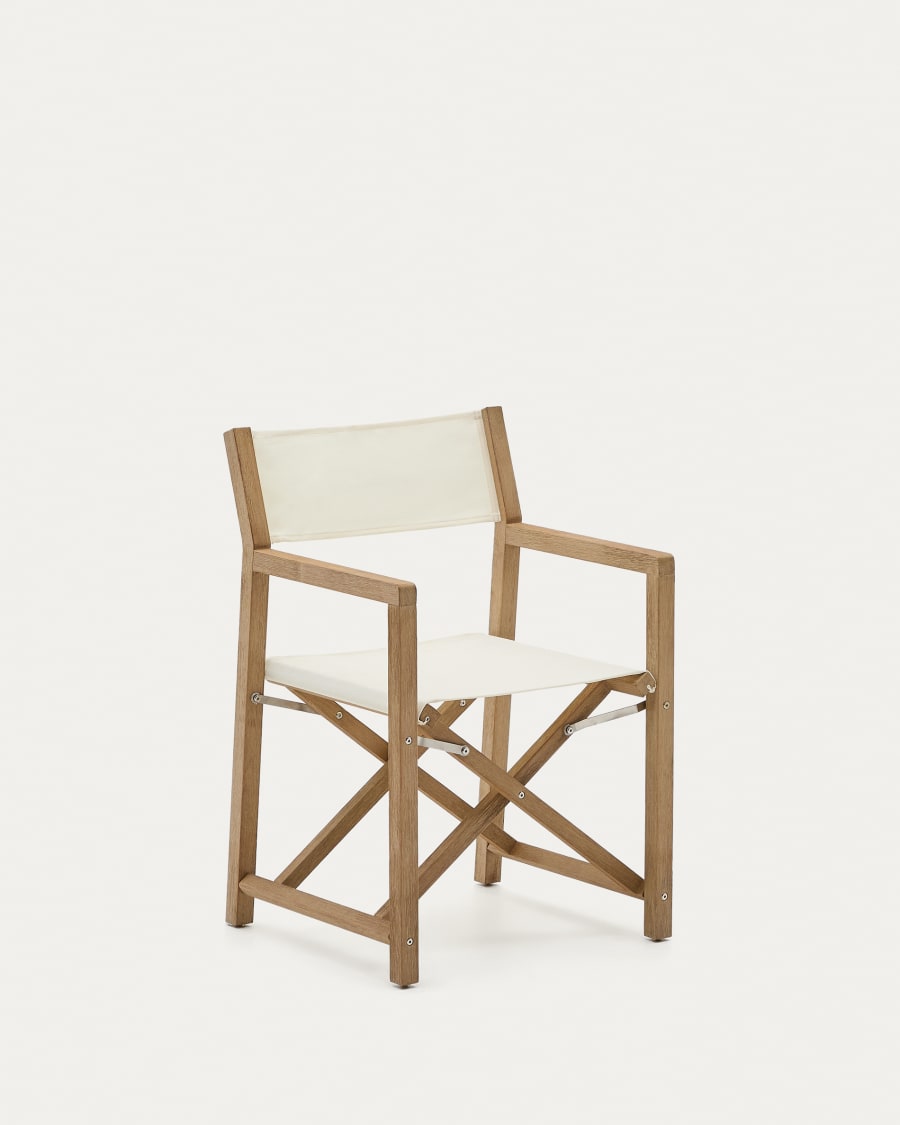 Outdoor-Klappstuhl Vilara in Weiß aus massivem Akazienholz FSC 100%