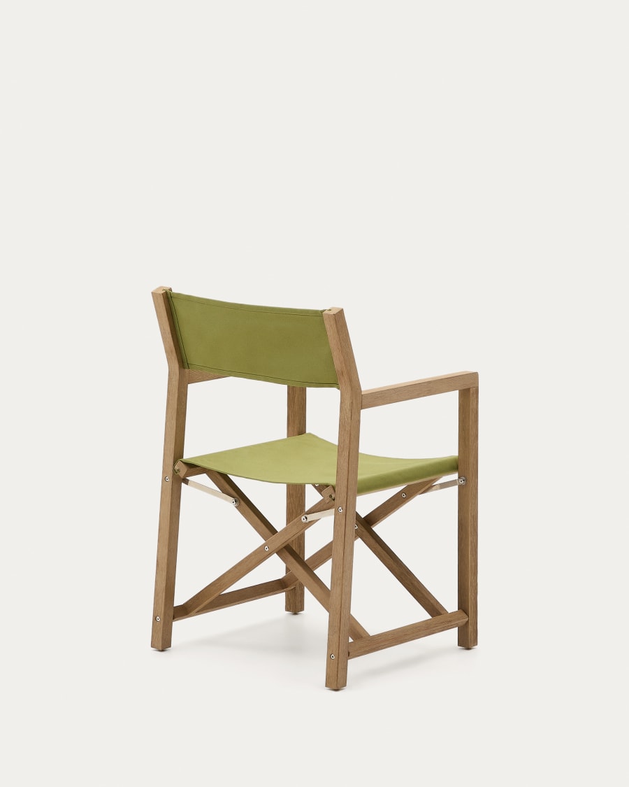 Chaise pliable d’extérieur Vilara verte en bois d’acacia FSC 100%