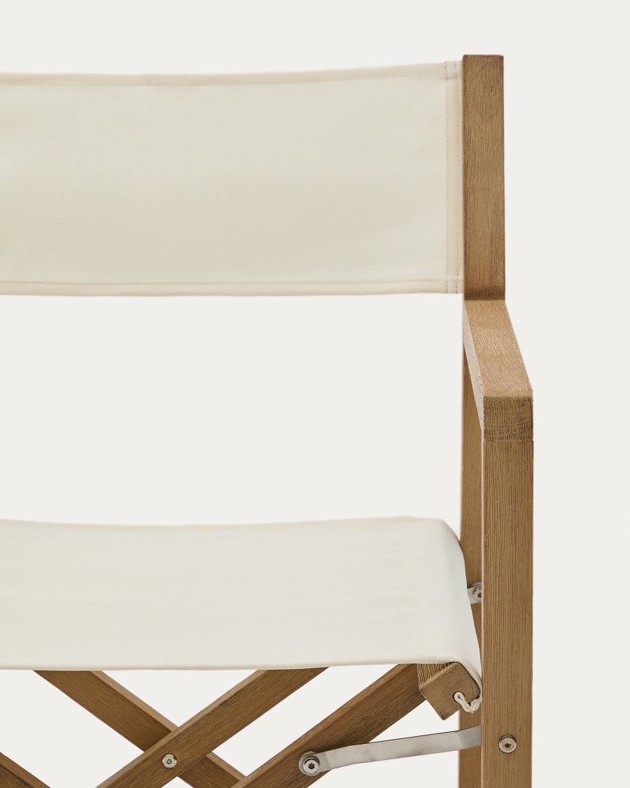 Outdoor-Klappstuhl Vilara in Weiß aus massivem Akazienholz FSC 100%