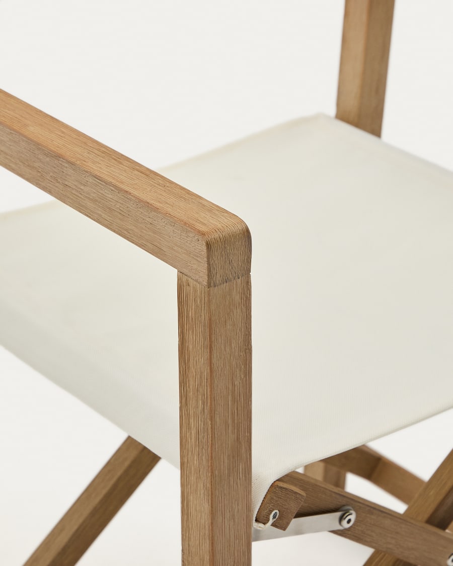 Outdoor-Klappstuhl Vilara in Weiß aus massivem Akazienholz FSC 100%