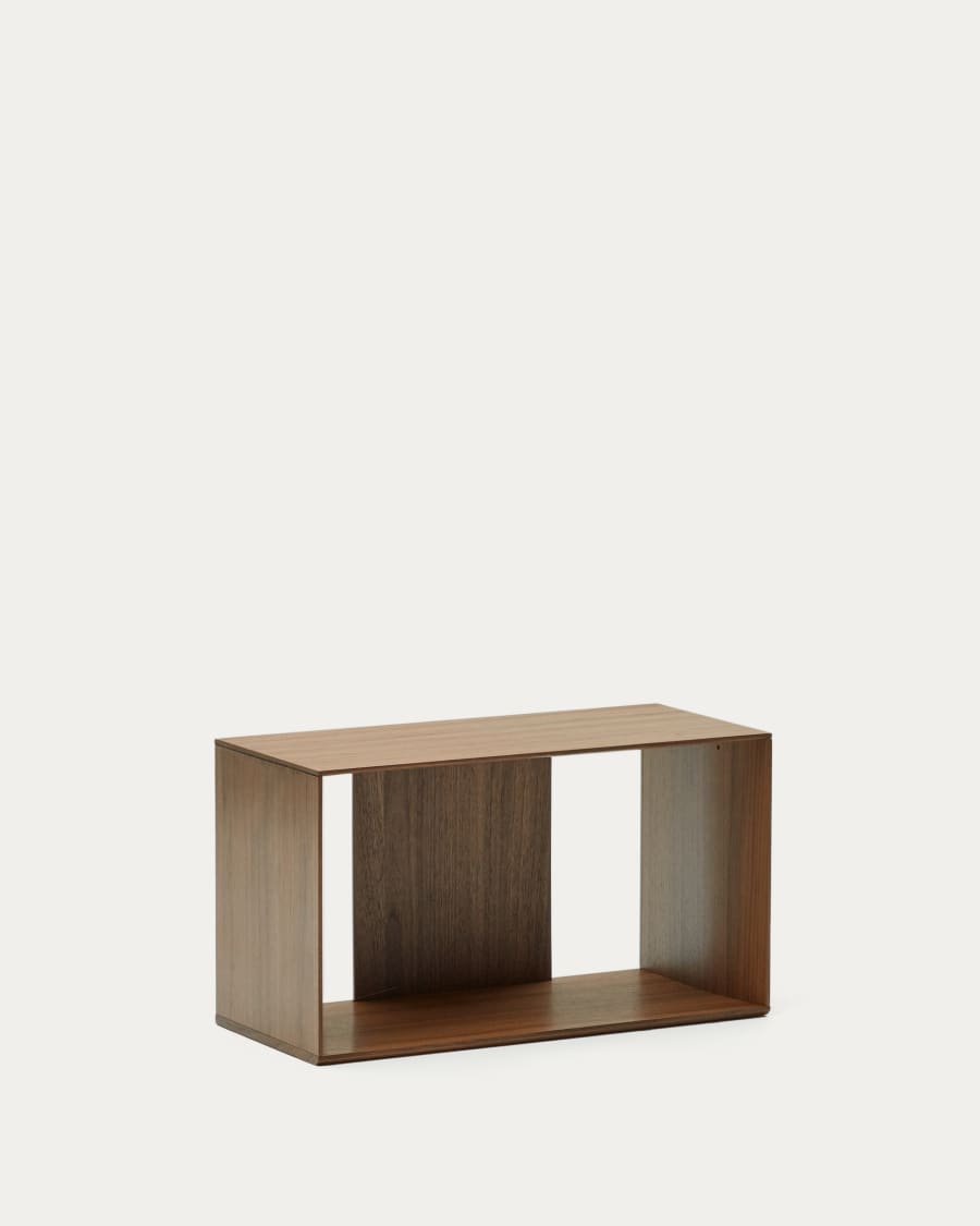 Litto medium shelf module in walnut veneer, 67 x 38 cm