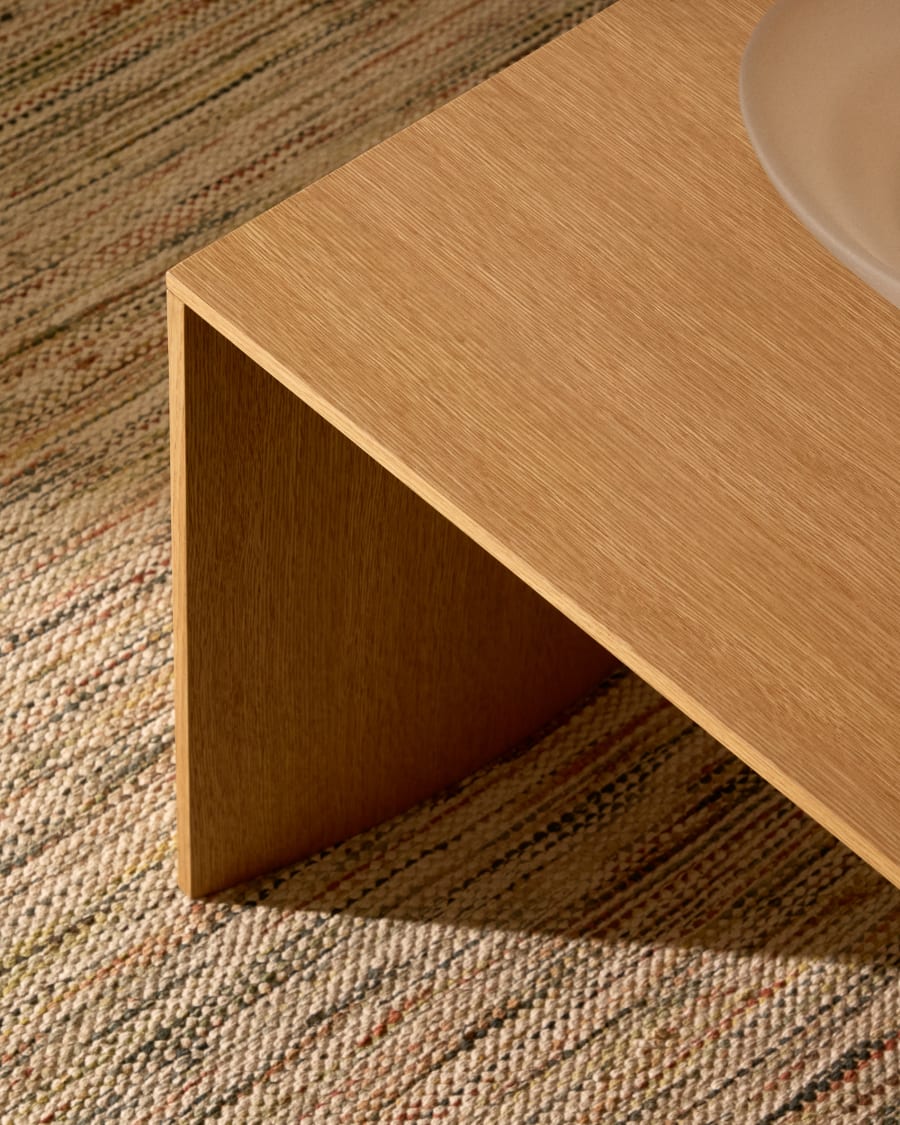 Litto oak veneer side table, 55 x 40 cm