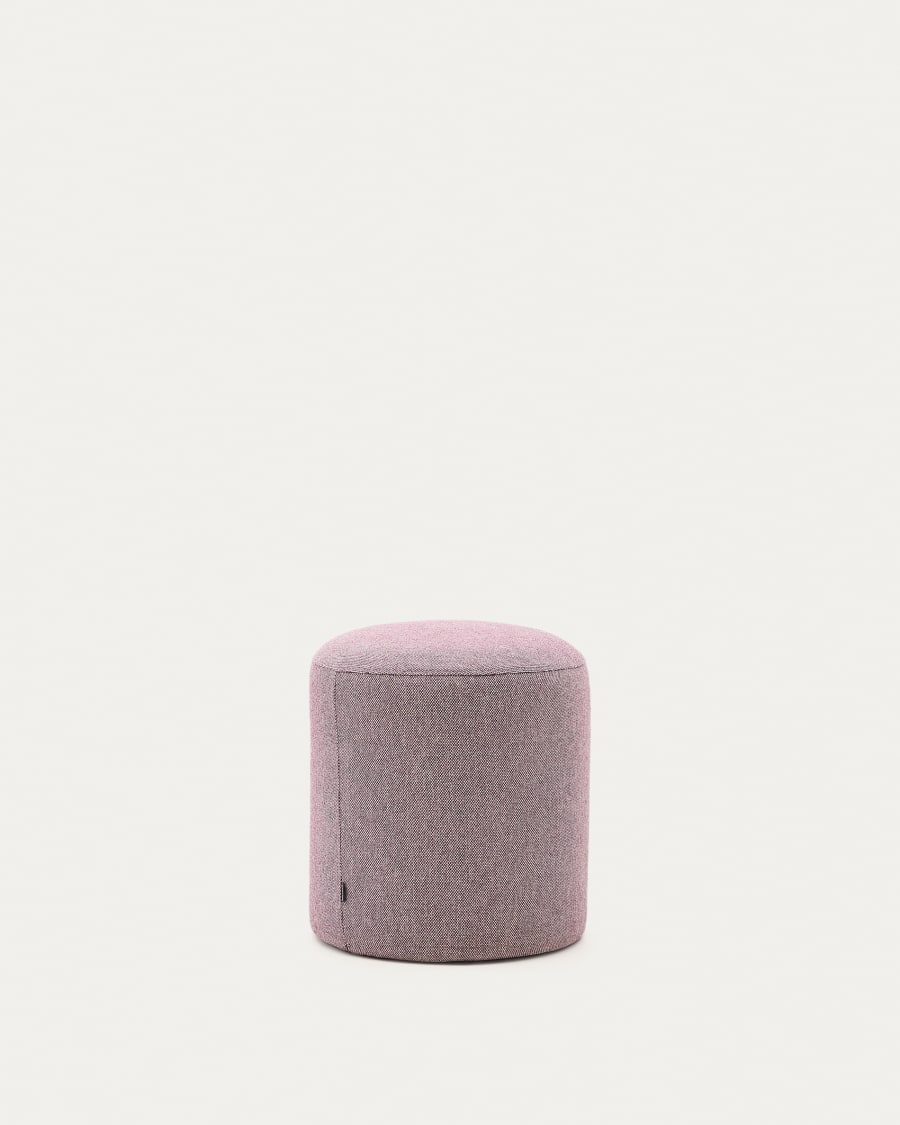 Kaeli purple footrest with removable cover Ø43cm