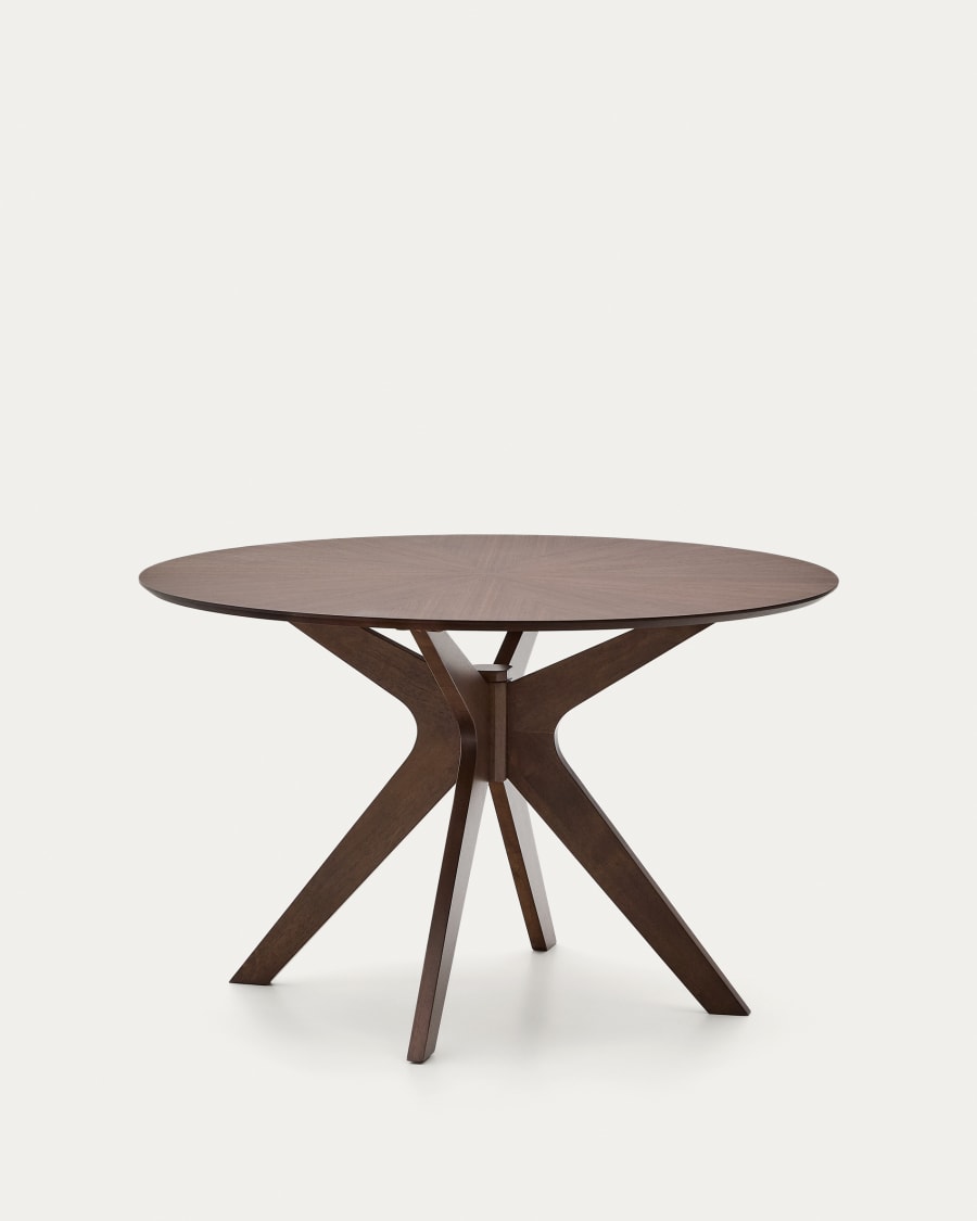 Naanim round table in walnut veneer, Ø 120 cm