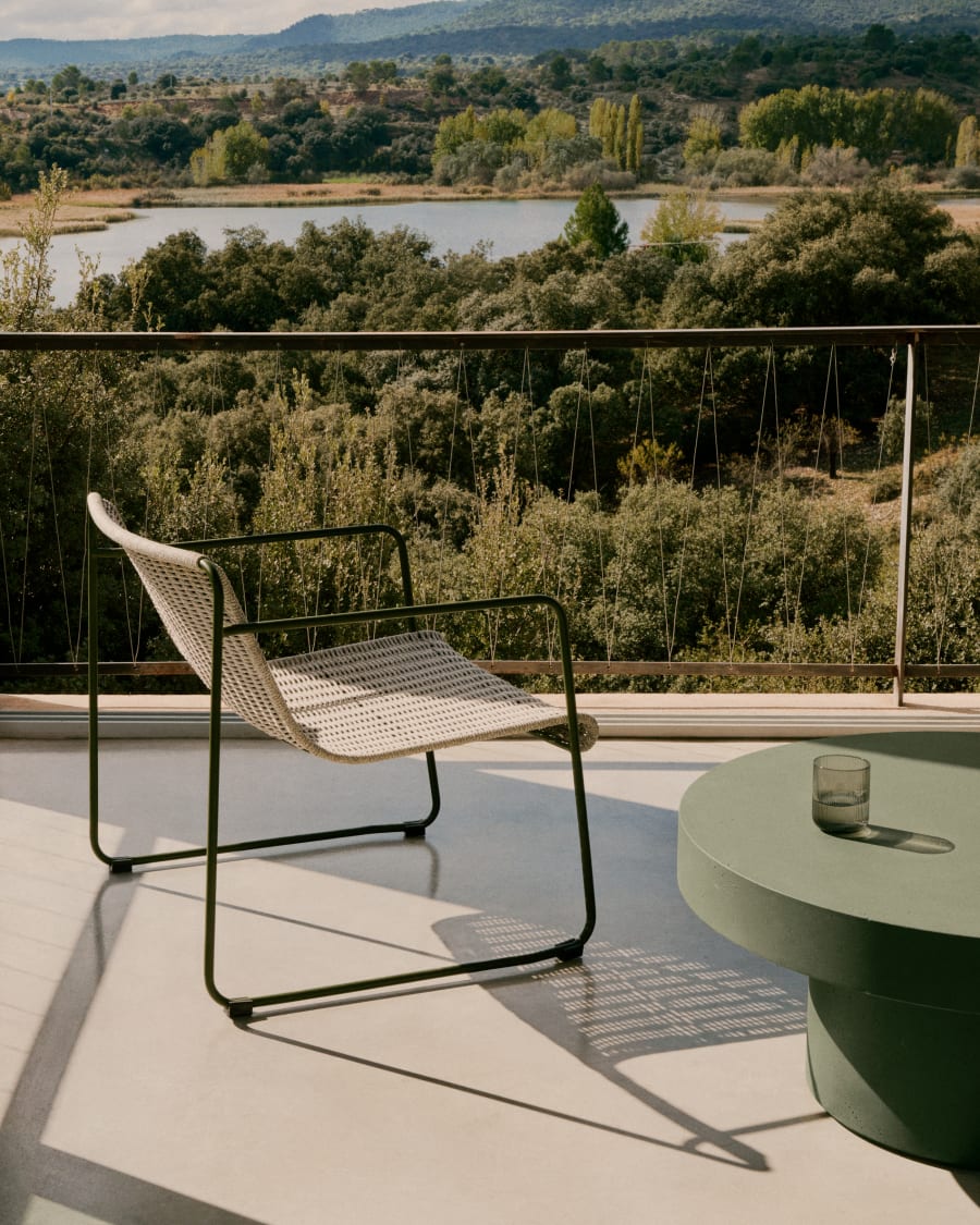 Aiguablava green cement coffee table Ø90cm