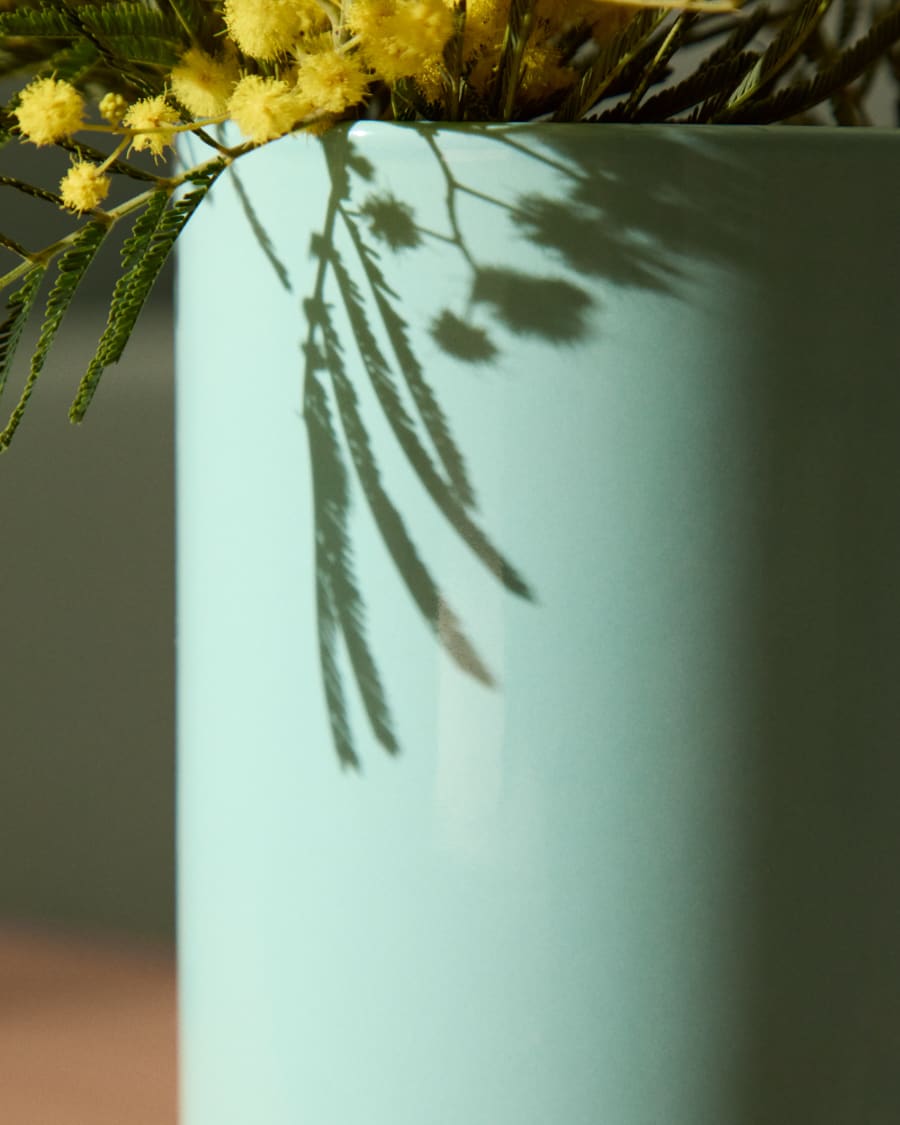 Elova turquoise ceramic vase 24cm
