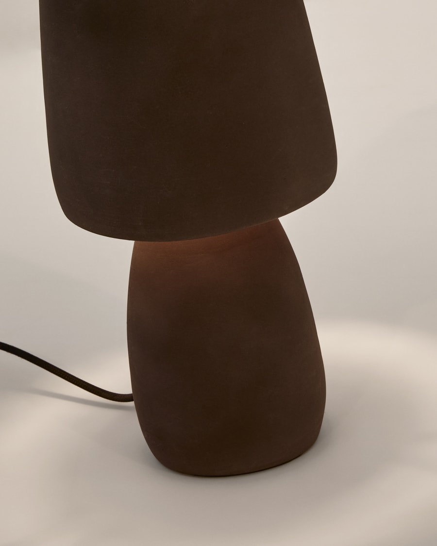 Tandy brown terracotta table lamp Australia adaptor
