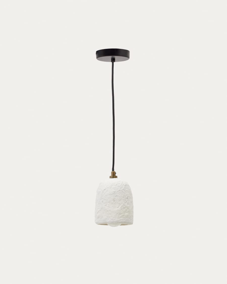 Ullaro white papier-mâché ceiling lamp Ø 11,5 cm Australia adaptor