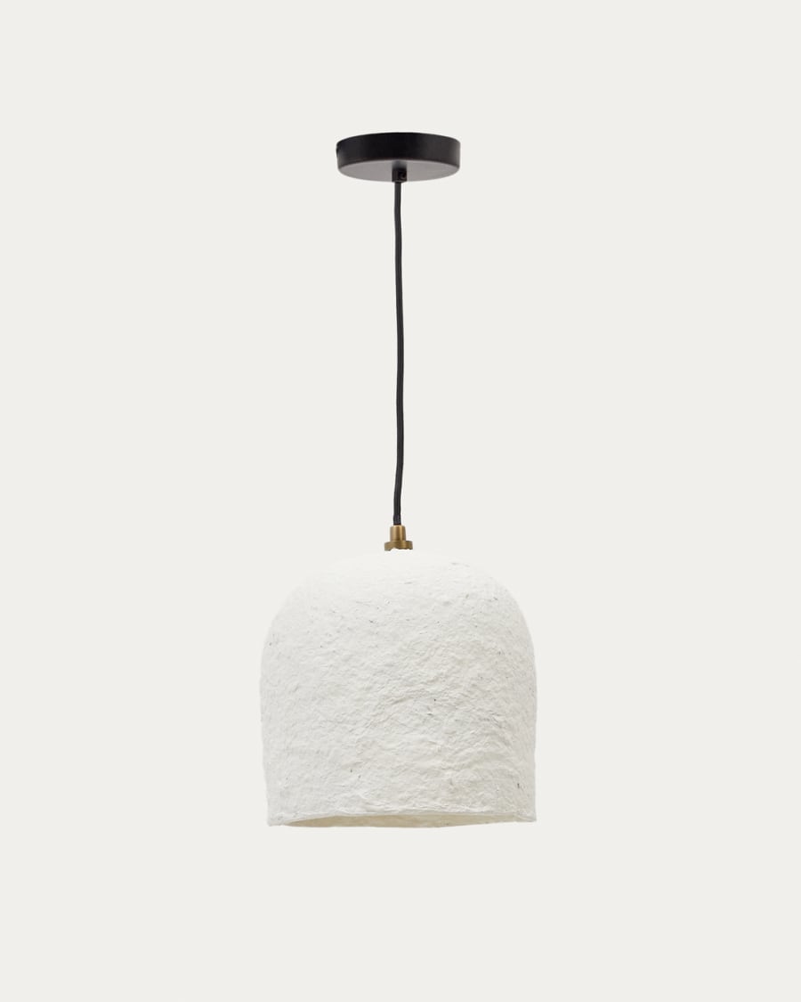 Calvia white papier-mâché ceiling lamp Ø 25 cm Australia Adaptor