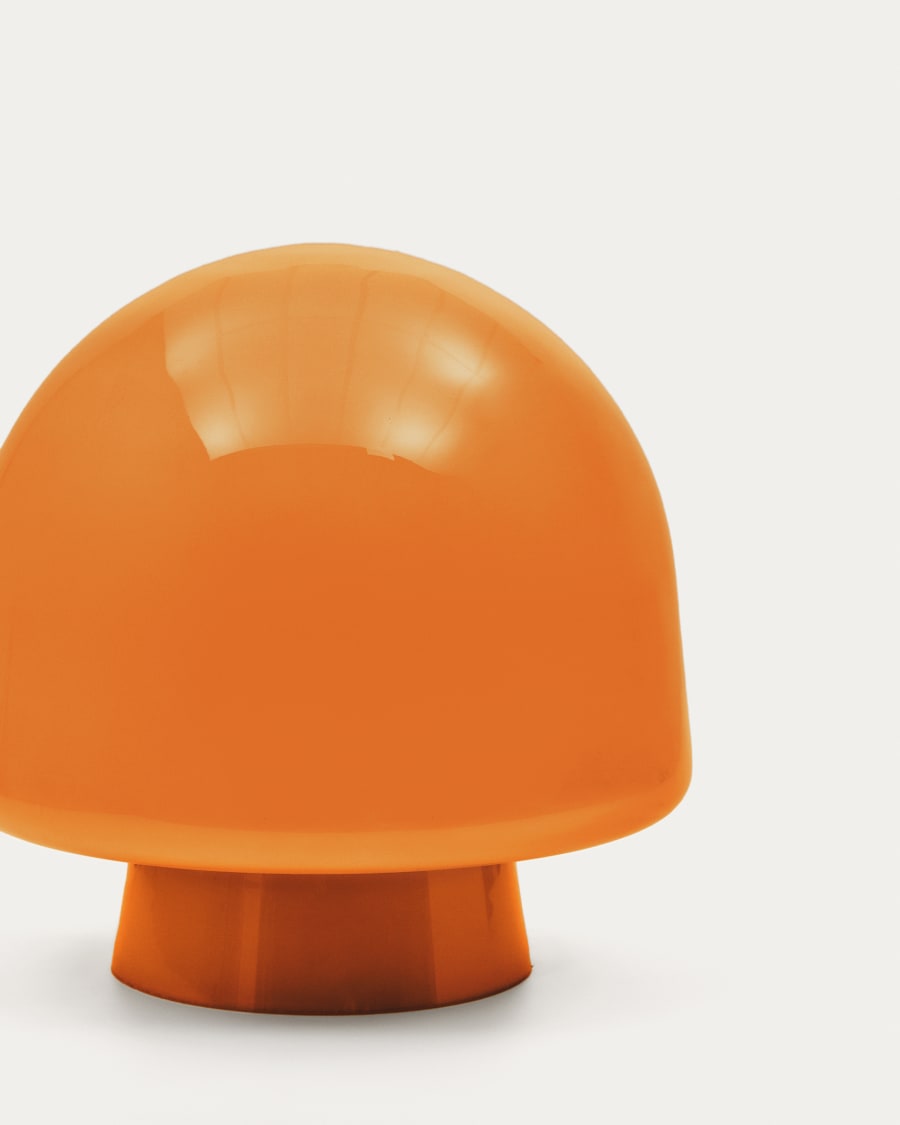 Reig orange glass table lamp Australia adaptor