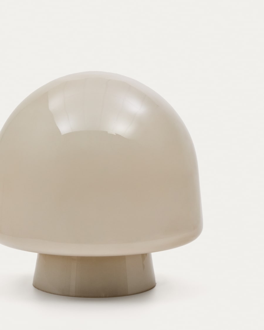 Reig grey glass table lamp Australia adaptor