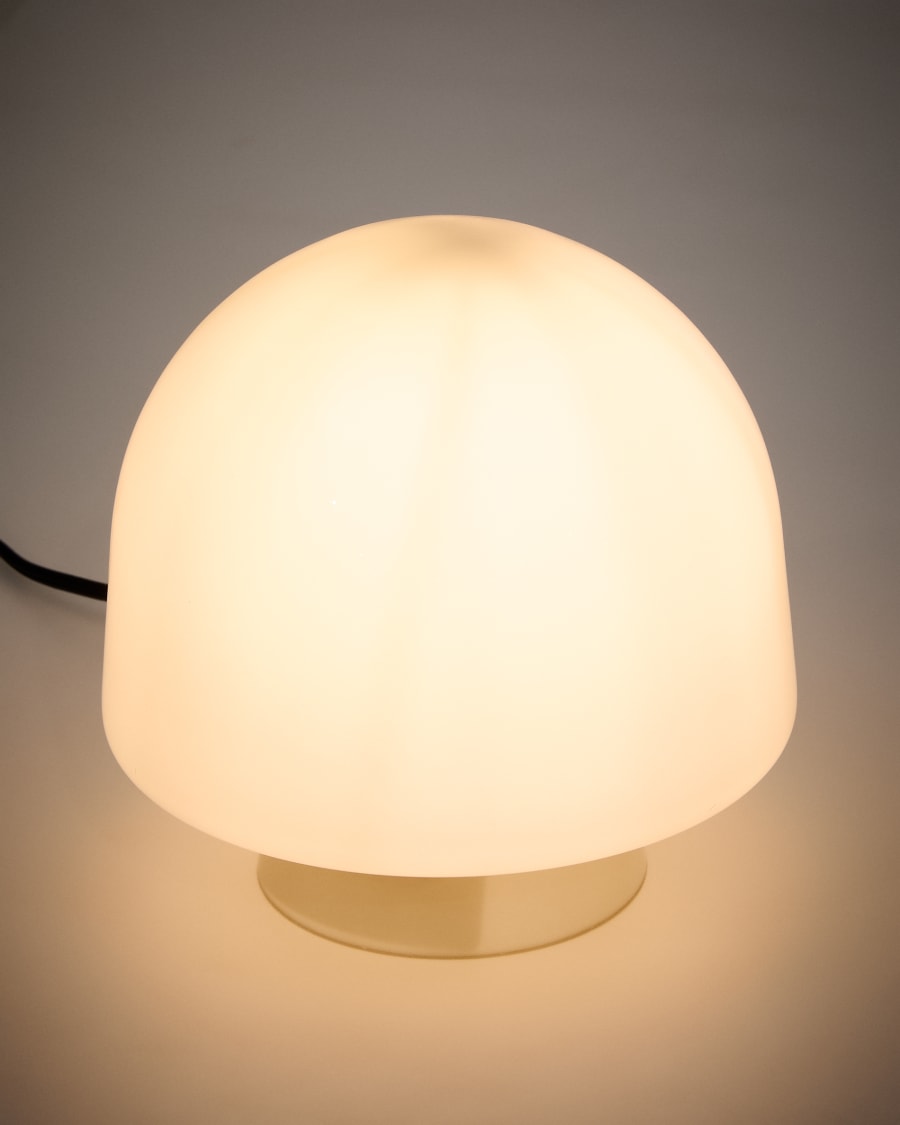 Reig grey glass table lamp Australia adaptor