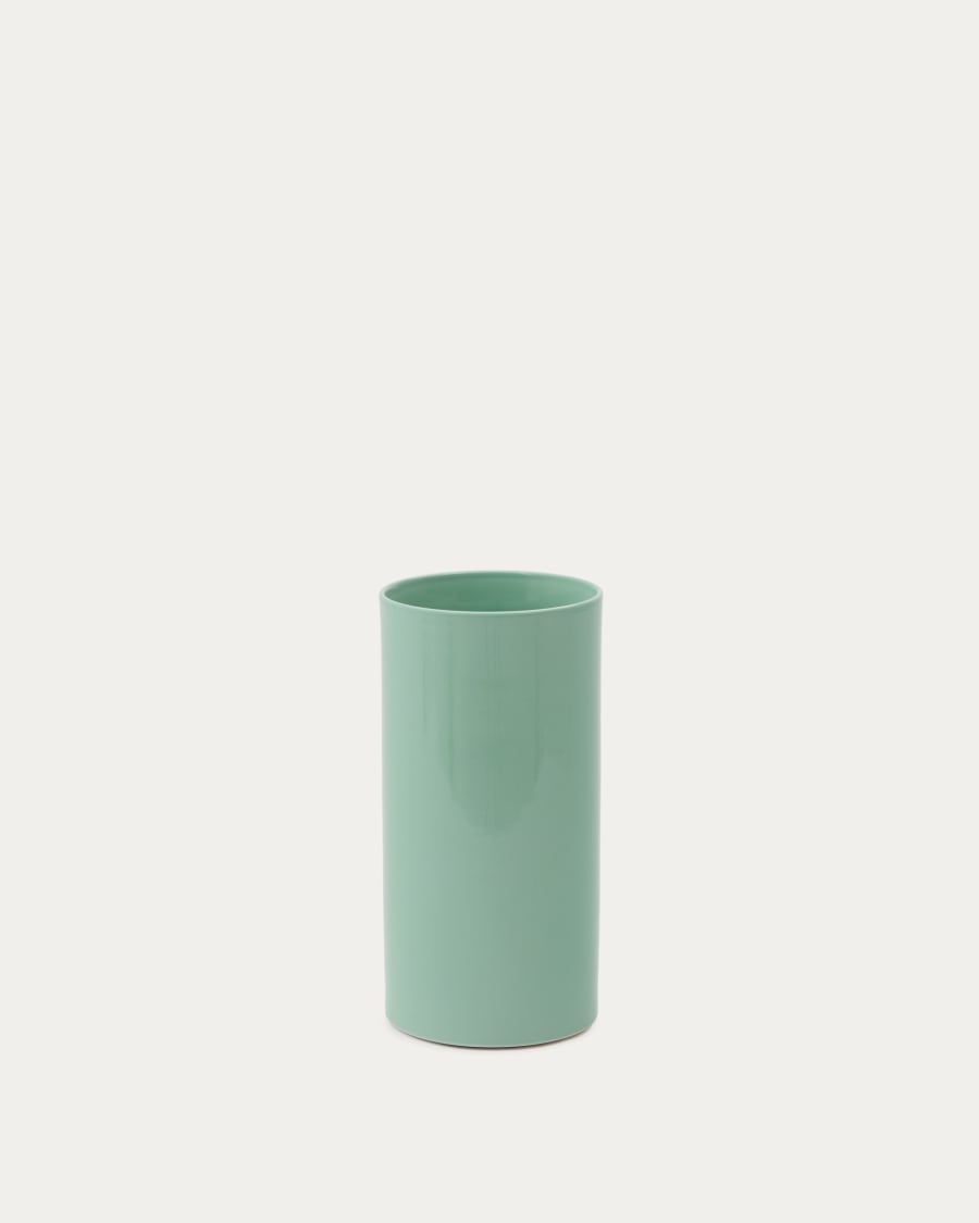 Elova turquoise ceramic vase 24cm