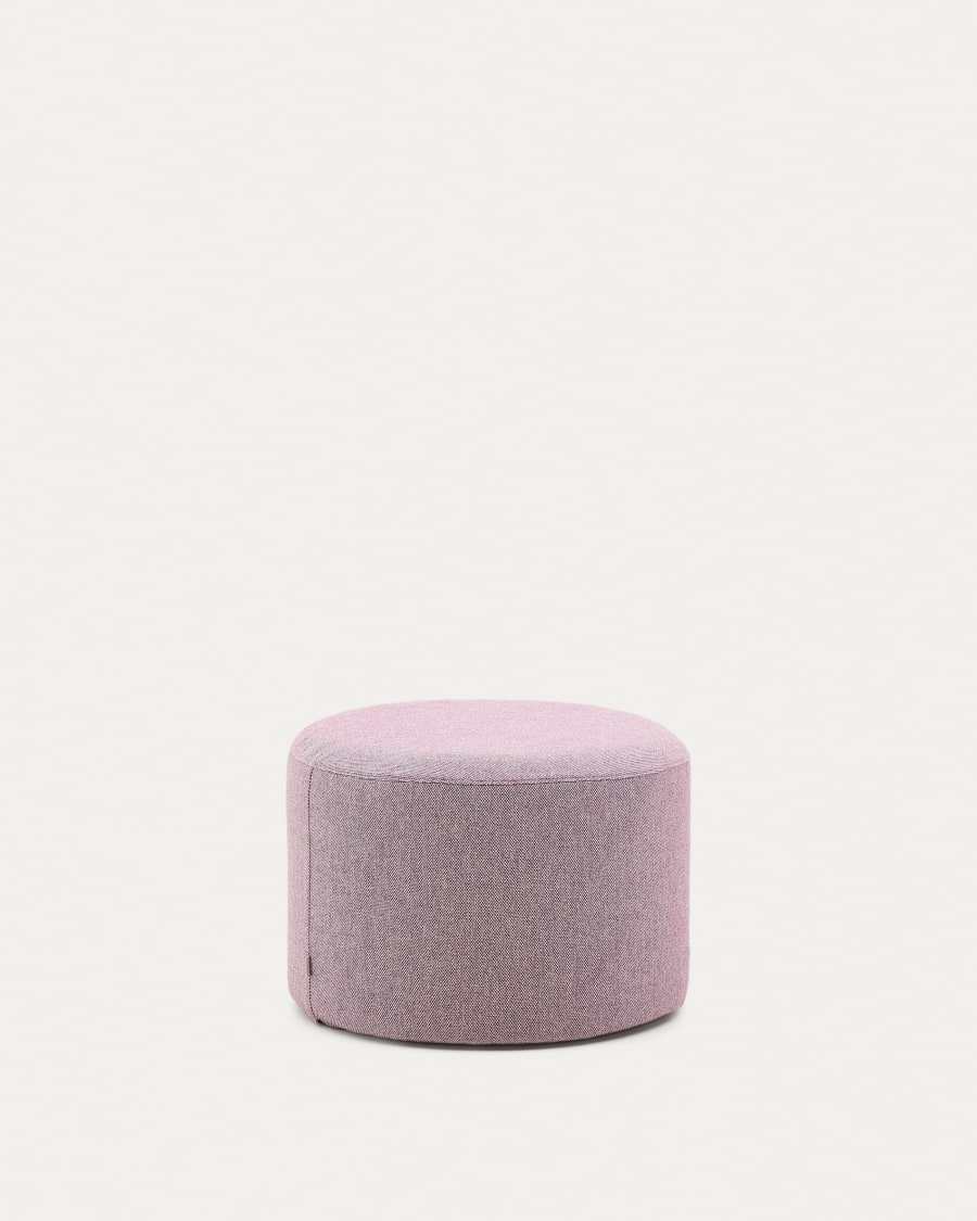 Kaeli purple footrest with removable cover Ø60cm