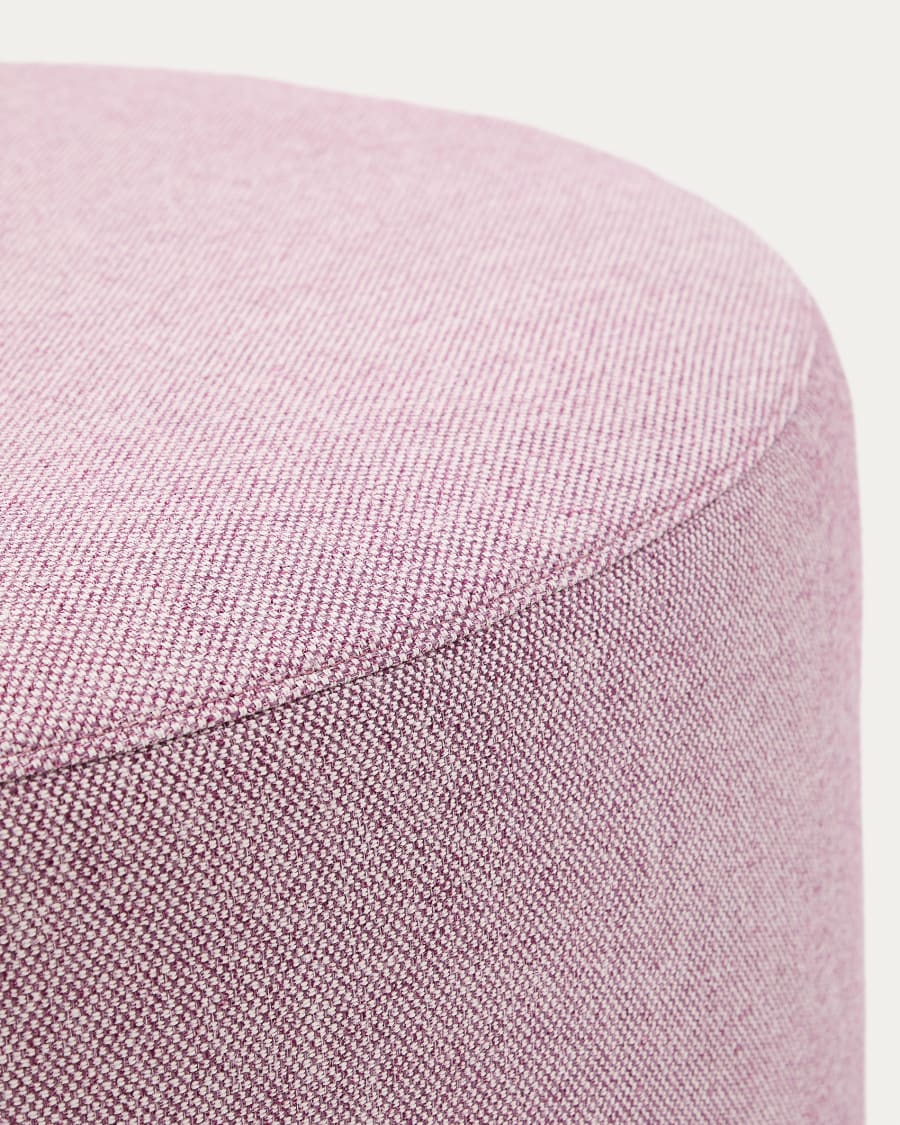 Kaeli purple footrest with removable cover Ø90cm