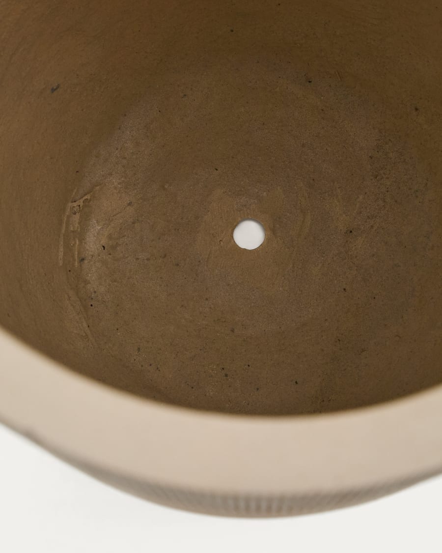 Tival beige cement-effect planter Ø 45cm