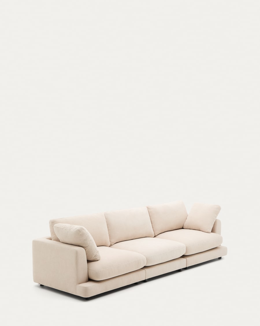 4-Sitzer-Sofa Gala mit beiger Chenille FSC Mix Credit 300 cm
