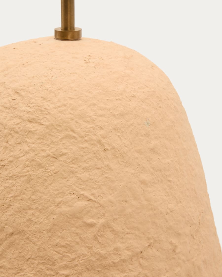 Deckenleuchte Lisora aus beigem Pappmaché Ø 25 cm